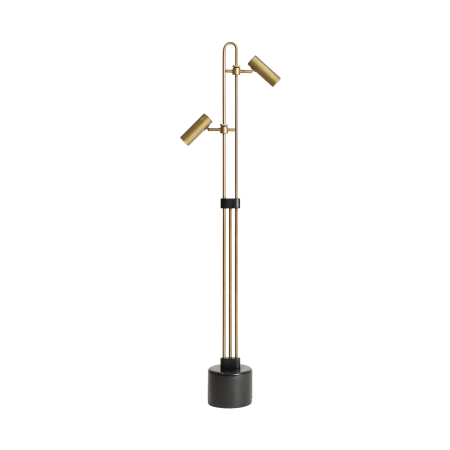 Colectia noua - Lampadar din oțel bronz cu două brațe articulate și spoturi LED orientabile independent