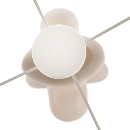 Lampadarul din rășină crem cu linie arhitecturală – abajur din in înalt [3]