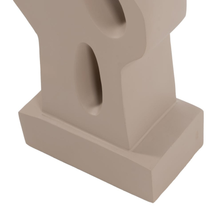 Lampadarul din rășină crem cu picior sculptural perforat – abajur cilindric din in [7]