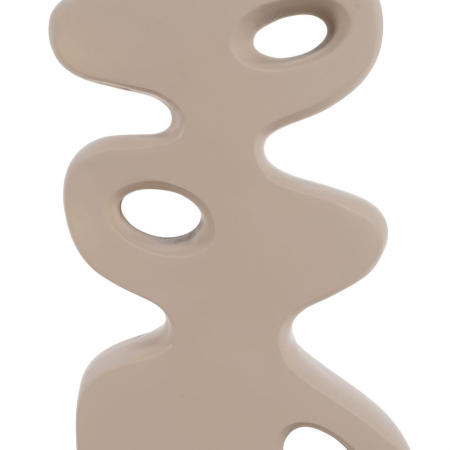 Lampadarul din rășină crem cu picior sculptural perforat – abajur cilindric din in [5]