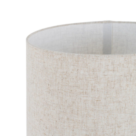 Lampadarul din rășină crem cu picior sculptural perforat – abajur cilindric din in [2]