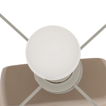 Lampadarul din rășină crem cu picior sculptural perforat – abajur cilindric din in [3]