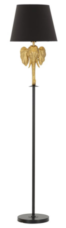 Lampa de podea, Lampadare - Lampadar Elefant, auriu/negru, metal/textil