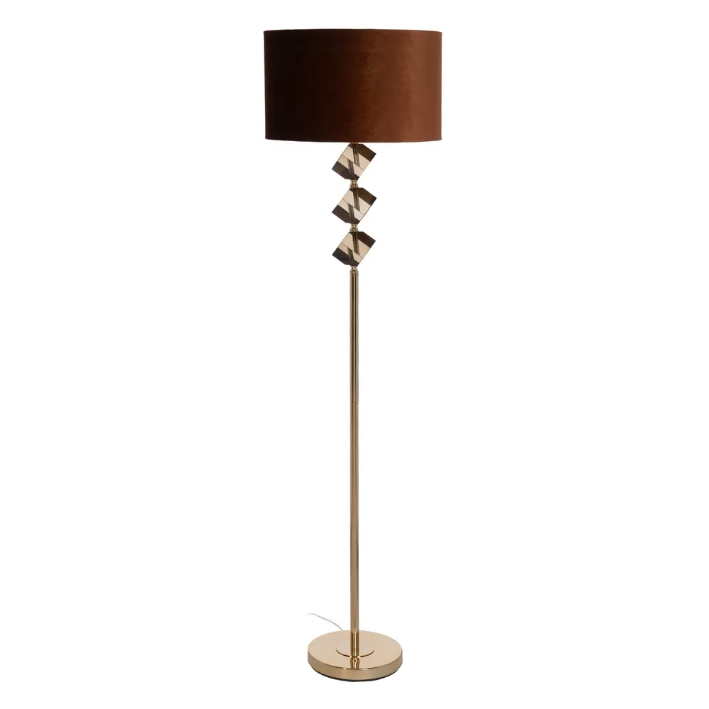 Corpuri de iluminat - Lampadar Elegant, Metal, Auriu Maro - CreativDeco.ro