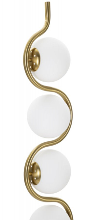 Lampadar Glamy 4 lumini, auriu/alb, metal/sticla, Mauro Ferretti [2]