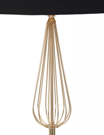 Lampa podea abajur negru picior auriu CreativDeco [3]