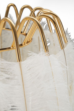 Lampadar pene Feather, auriu alb, metal/sintetic [3]