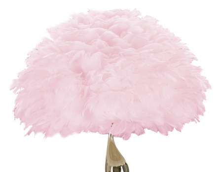 Lampadar auriu cu pene roz Slim Rosa [2]