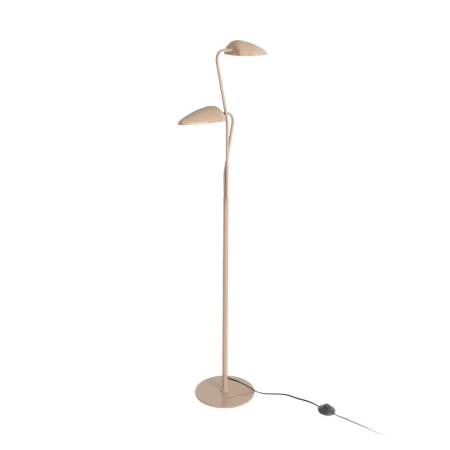Lampa de podea, Lampadare - Lampadar taupe cu două surse de lumină