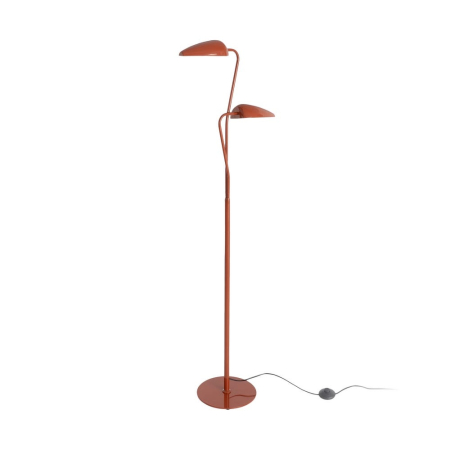 Lampa de podea, Lampadare - Lampadar terracotta cu două surse de lumină