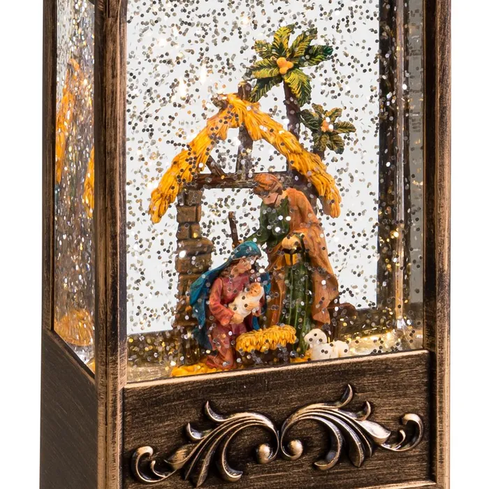 Lanterna decorativa Craciun CreativDeco - LED si functie muzicala pentru interior [1]