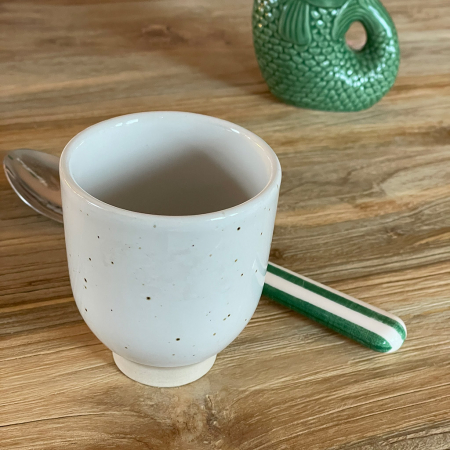 Set 6 Linguri Inox Maner Modern Dungi Verzi|Tacamuri Design Premium [2]