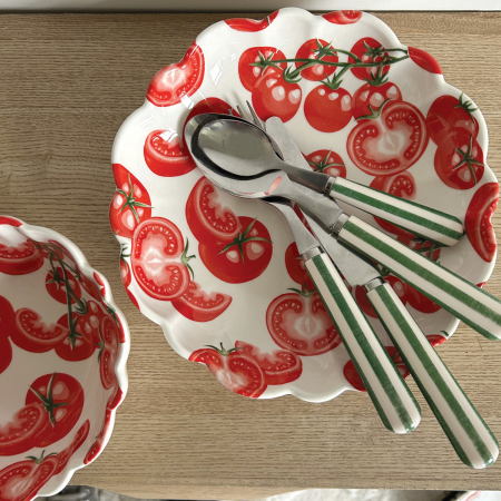 Set 6 Linguri Inox Maner Modern Dungi Verzi|Tacamuri Design Premium [3]