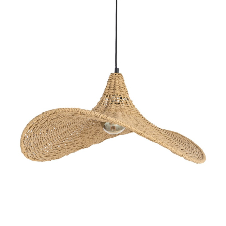 Lustre, Lampi suspendate - Lustră amplă cu abajur ondulat 60,5 cm