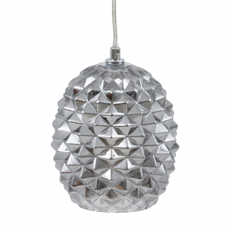 Lustre, Lampi suspendate - Lustră Ovală Sticlă și Fier CreativDeco - Design Texturat pentru Interioare Moderne