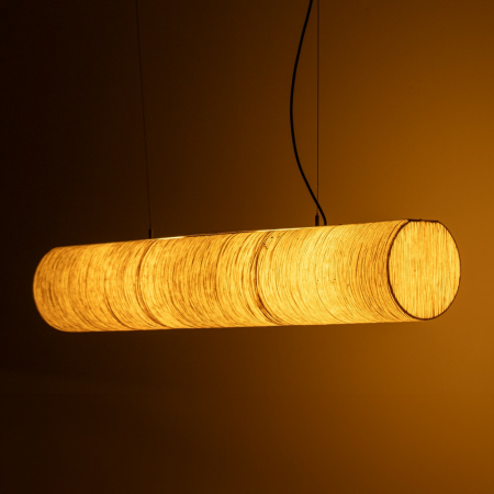 Lustra bej cu 4 becuri pentru decor natural|Lustre suspendate mari pentru interioare moderne [1]