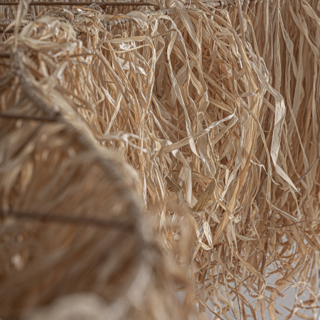 Lustra decorativa boho din rafie cu franjuri naturale Ceiling 355x50x60 cm [3]