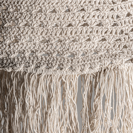 Lustra bumbac stil etnic alb natural|Lustre organice de calitate [2]