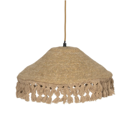 Iluminat in Stil Rustic - Lustră fibre naturale bej|Iluminat decorativ rustic