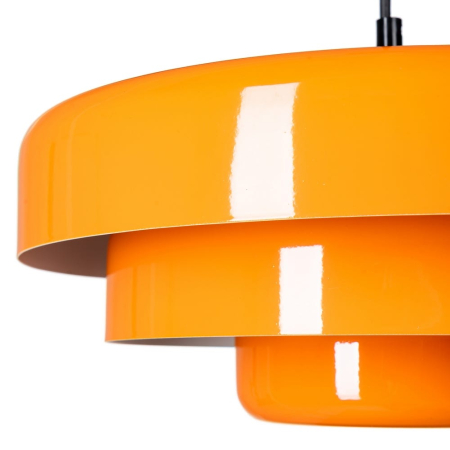 Lustra din metal portocaliu cu design stratificat – difuzor din sticlă [2]