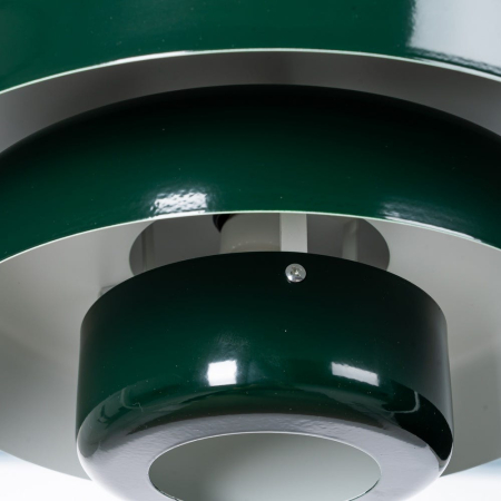 Lustra din metal verde cu difuzor din sticlă – design stratificat [3]