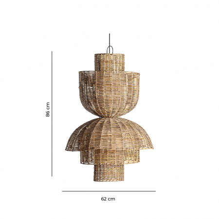 Lustra scandinava ratan|Corpuri iluminat moderne [7]