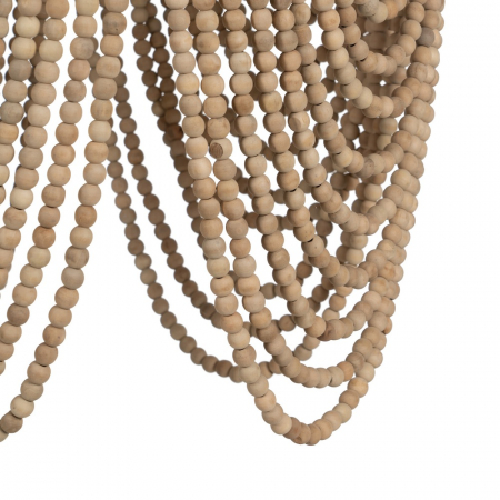 Lustra Rustica cu Margele Lemn CreativDeco - Decor Interior Autentic [1]