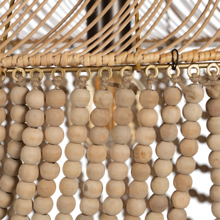 Lustra Rustica cu Margele Lemn CreativDeco - Decor Interior Autentic [3]