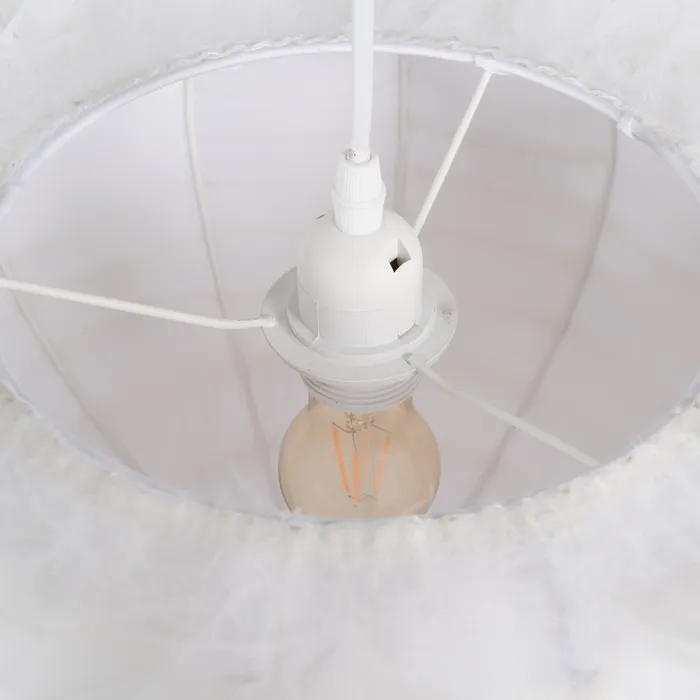 Lampa Suspendata Feather, Pene, Alb - creativdeco.ro [5]