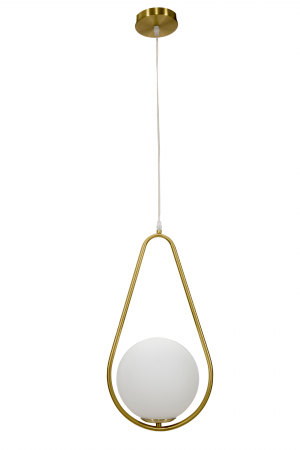 Lustra Glamy Drop, auriu/alb, fier/sticla [3]