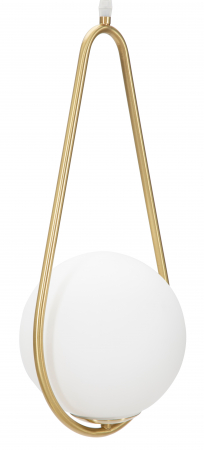 Lustra Glamy Drop, auriu/alb, fier/sticla [5]