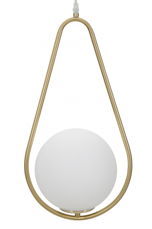 Lustra Glamy Drop, auriu/alb, fier/sticla [2]