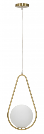 Lustra Glamy Drop, auriu/alb, fier/sticla [4]