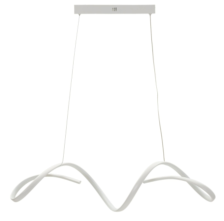 Lustre, Lampi suspendate - Lustră LED albă design geometric lumină reglabilă