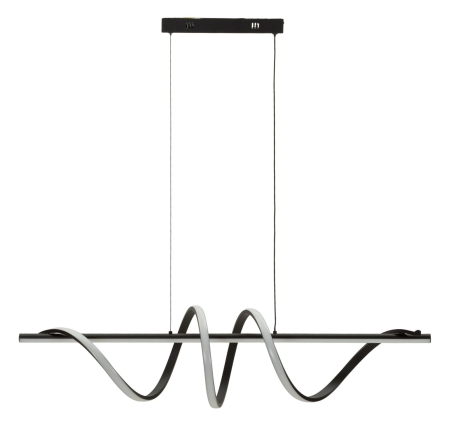 Lustre, Lampi suspendate - Lustră LED spirală negru lumină reglabilă