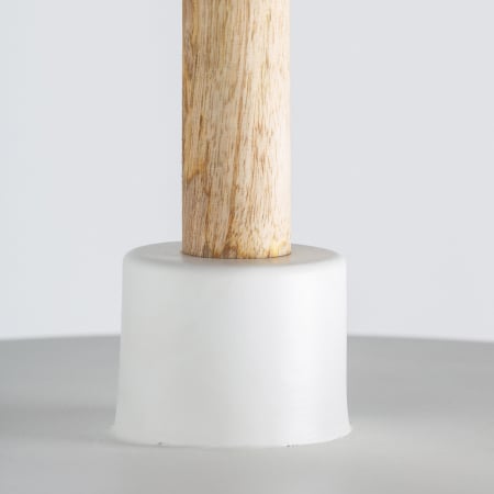 Lustra Art Deco fier alb lemn mango|Lustre elegante [3]