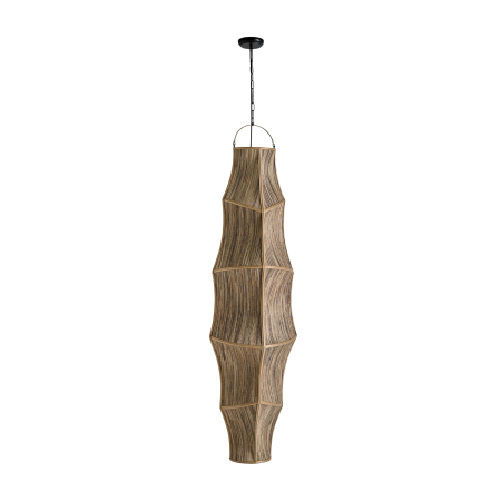 Corpuri de iluminat - Lustră sculpturală din fibră naturală bej Nami