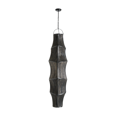 Lustre, Lampi suspendate - Lustră sculpturală din fibră naturală neagră Kairo
