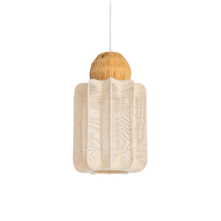 Lustre, Lampi suspendate - Lustră suspendată alb-natural decorativă