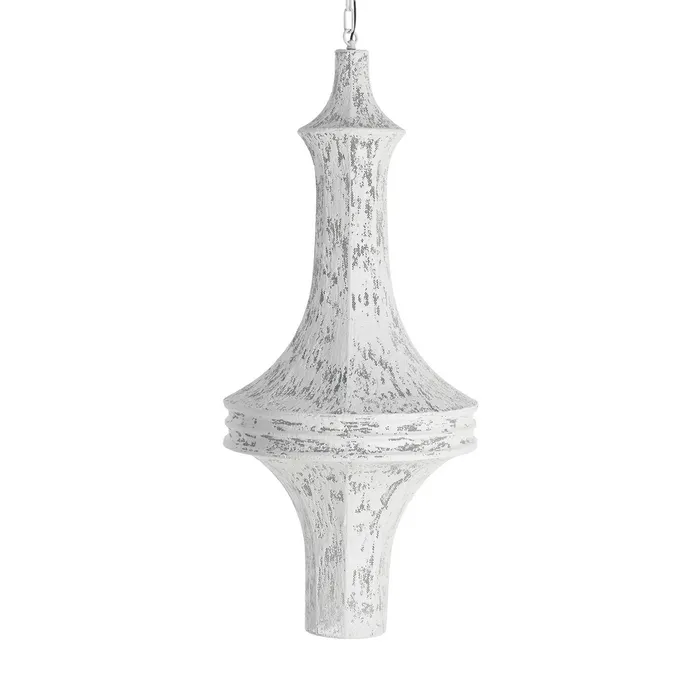 Boho - Lustră suspendată albă din metal cu siluetă orientală