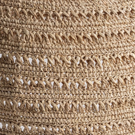 Lustra suspendata boho din fibra naturala semisferica texturata Deffe 77x77x43 cm [2]