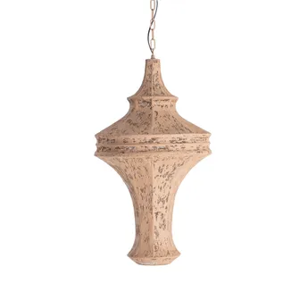Boho - Lustră suspendată din metal culoarea nisipului cu formă orientală înaltă