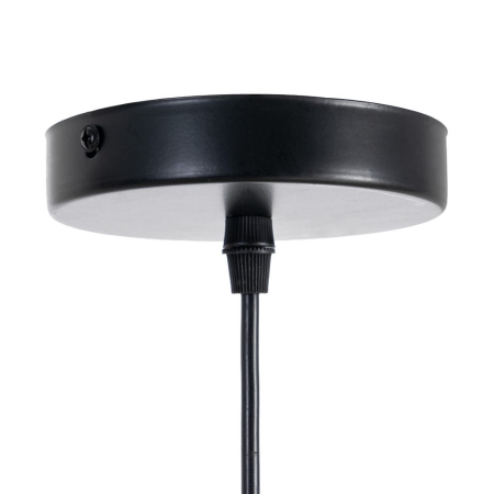 Lustră suspendată din sfoară de hârtie naturală și metal cu abajur dublu – fotografie produs principal [5]