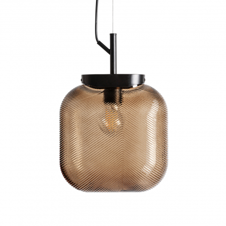 Corpuri de iluminat - Lustra maro industriala|Iluminat rustic modern