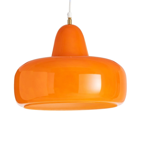 Lustre, Lampi suspendate - Lustră suspendată portocalie retro mare