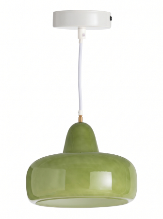 Lustră suspendată verde retro mare