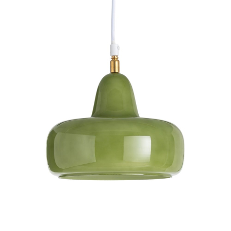 Lustre, Lampi suspendate - Lustră suspendată verde retro mică