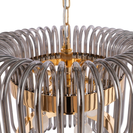 Lustră Tavan Auriu-Gri 4 Becuri Design Contemporan – Imagine Principală [4]