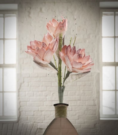 Magnolia artificiala portocalie CreativDeco - Flori de lux pentru decor elegant [3]