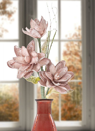 Magnolia roz artificiala CreativDeco - Aranjamente florale elegante si durabile [4]